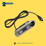 silver oval recliner side control switch assembly with two buttons usb charging port attached wiring cable and 5 pin connector kdh127f-003 close up power recliner lift chair controller Number2project