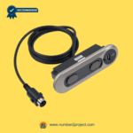 silver oval recliner side control switch assembly with two buttons usb port attached wiring cable and 5 pin connector kdh127k-004 close up power recliner lift chair controller Number2project