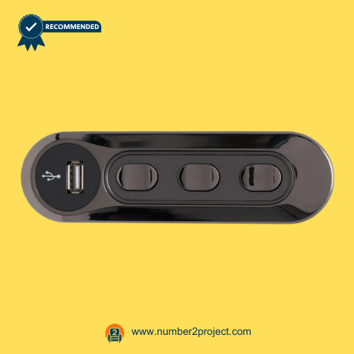 KDH137-013 6-Button Recliner Switch with USB – Front View six button recliner switch with usb charging port kdh137-013 power recliner hand control close up motion furniture controller number2project