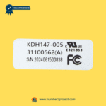 kdh147-005 recliner switch identification label close up part number serial number four button power seat controller number2project