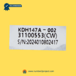 kdh147a-002 recliner switch identification label close up part number serial number 6-button 8-pin power recliner hand control number2project