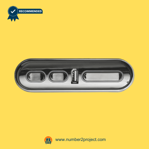 KDH169D-001 6-Button 8-Pin Recliner Switch with USB – Front Control Panel View six button recliner switch with usb charging port kdh169d-001 8-pin power recliner hand control close up lift chair motion furniture controller number2project