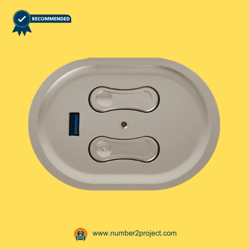 KDH240-002 Four-Button Power Recliner Lift Chair Switch with USB Port – Front View KDH240-002 four button recliner switch with USB power recliner lift chair controller close up motion furniture control panel Number2project