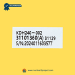 KDH240-002 recliner switch label close up four button power recliner lift chair controller identification serial number Number2project
