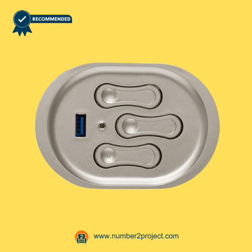 KDH241-001 Six-Button Power Recliner Lift Chair Switch with USB Port – Front View KDH241-001 six button recliner switch with USB power recliner lift chair controller close up motion furniture control panel Number2project