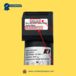 close-up of kaidi kdfsj-352-6 linear actuator label showing model number kdfsj-352-6 stroke rating load capacity serial number for recliner and lift chair motor identification