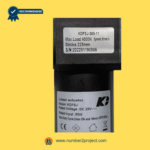 close-up of kaidi kdfsj-369-11 linear actuator label showing model number kdfsj-369-11 stroke 225mm load rating and serial number for recliner and lift chair identification
