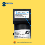 close-up of kaidi kdfsj-369-6 linear actuator label showing model number kdfsj-369-6 stroke 190mm and serial number for recliner repair part identification