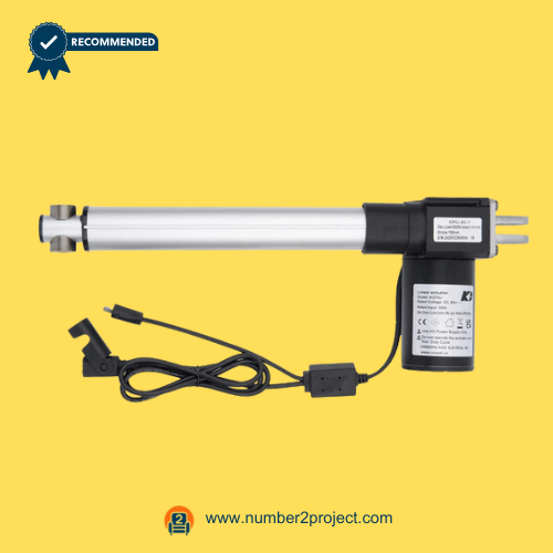 Kaidi KDFSJ-403-11 Linear Actuator Motor Assembly kaidi kdfsj-403-11 linear actuator motor assembly for recliner and lift chair showing full actuator body power cord connectors and mounting points