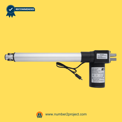 Kaidi KDFSJ-406-5 Linear Actuator for Recliner and Lift Chair full view of kaidi kdfsj-406-5 linear actuator for recliner and lift chair showing motor housing, actuator shaft, and power cable