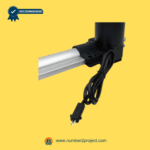 close-up of kaidi kdfsj-406-6 linear actuator motor housing and power connector cable for recliner and lift chair replacement