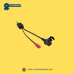 Close-up of the electrical harness on the Kaidi KDPT007-141-1 N showing the standard 2-pin power plug and the 5-pin female hand control socket number2project sofa and recliner expert.