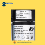 kaidi kdpt007-191n linear actuator label showing model number max load 1500n speed 5mm/s stroke 294mm and serial number for recliner motor replacement