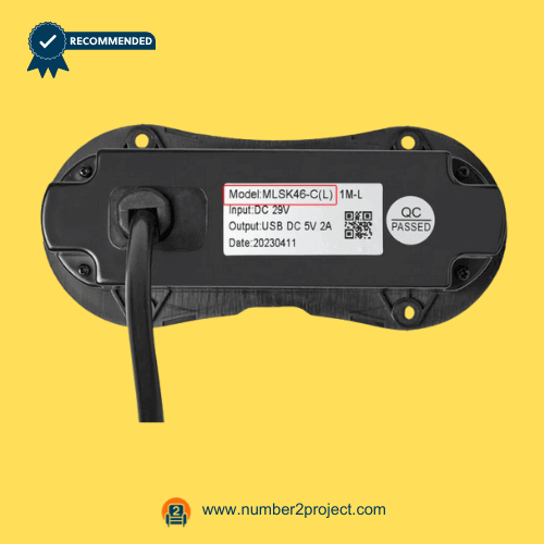 MLSK46-C L recliner switch rear view label showing DC 29V input USB 5V 2A output power recliner lift chair control Number2project