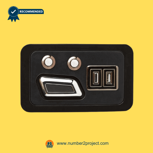 four button recliner switch with dual USB charging ports MLSK59-B1 LSF power recliner control close up motion furniture switch Number2project