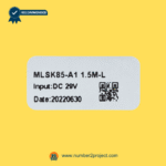 MLSK85-A1 recliner switch label showing DC 29V input rear identification tag power recliner control module motion furniture replacement Number2project