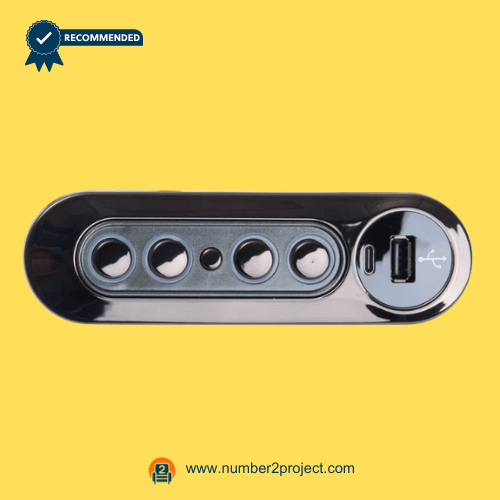 5-button power recliner switch with usb and type-c charging ports mulin ac108-2ma-2uq03 5-pin recliner control panel close up number2project