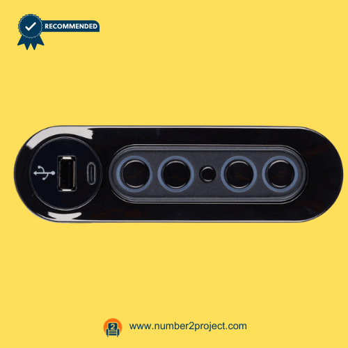 5-button power recliner switch with usb and type-c charging ports mulin ac108-2mb-2uq01 5-pin recliner control panel close up number2project