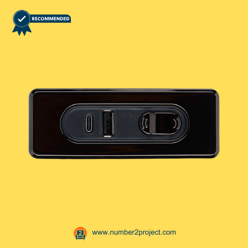 2 button recliner switch with usb type a and type c ports mulin fsk004 a17 5 pin power recliner control switch close up Number2project