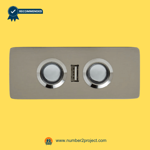 two button recliner switch with USB charging port Mulin MLSK50-A5 5 pin power recliner lift chair control close up Number2project