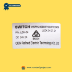 OKIN JLDK.04.07.01 recliner switch rear label showing DC 24V 2A rating manufacturer identification Number2project