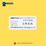 OKIN JLDK.15.08.26 recliner switch label showing model number DC 24V 2A USB 5V 2A OKIN identification tag Number2project