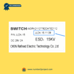 OKIN JLDK.15.11.09 middle seat recliner switch rear label showing DC 29V 2A rating and ESD protection Number2project