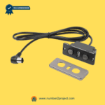 RMT WPS2C10036 23300126X000 recliner and lift chair control switch assembly with USB charging port backlit buttons 5-pin cable and mounting bezel close up Number2project