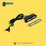 Raffel CTR UR2 49 BA VER B five button recliner switch kit with USB dual 5 pin plugs wiring harness and silver mounting bezel Number2project