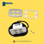 SMT-S40201R recliner and lift chair 4-button switch assembly with faceplate mounting frame and screws close up motion furniture replacement part Number2project