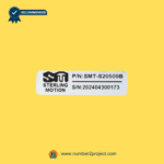 Sterling Motion SMT-S20509B recliner and lift chair switch identification label close up showing part number and serial number motion furniture control part Number2project