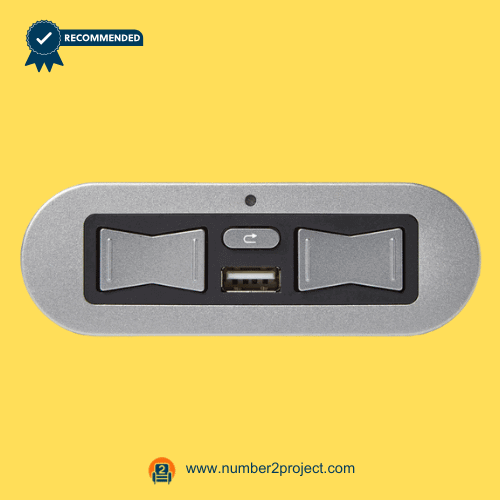 5-button recliner control switch with built-in voice control and USB charging port eMoMo HX90HURRC2LNV close up motion furniture controller Number2project
