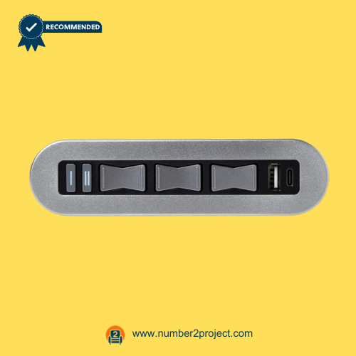 8-button recliner lift chair control switch with USB-C charging port eMoMo HX90TU2 close up motion furniture controller Number2project