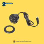 5-button black round recliner hand control assembly with USB port 5-pin connector and mounting ring eMoMo K20 close up motion furniture controller Number2project