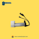 Macro shot of the white identification label on the Kaidi KDPT005-89-1 motor detailing the 326mm stroke, 36mm/s travel speed, and 800N load capacity number2project sofa and recliner expert.