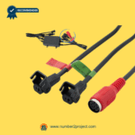 Motor output connectors and massage DIN connector on Acrookey 5-lead junction box for power recliner or lift chair with massage and heat – Sold by Number2project – Sofa & Recliner Repair Experts