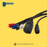 Close-up view of HDM-D5 control box connectors showing massage motor plugs, lift motor connector, and power input for massage recliner lift chair systems, OEM replacement – sold by Number2project Sofa and Recliner Repair Experts