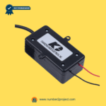 Angled view of Kaidi KDH057-302 soft touch control box 31100161(A) showing compact housing, mounting points, and power lead wiring for recliner systems – sold by Number2project Sofa and Recliner Repair Experts