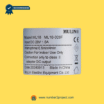close-up of mulin ml18-026f linear actuator label showing model number ml18-026f input voltage and duty cycle for recliner and lift chair identification