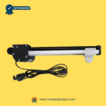 alternate angle view of mulin ml18-026f linear actuator showing motor housing, glide block, and power connector for recliner and lift chair repair