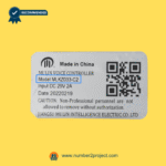 Close-up label view of Mulin MLKZ033-C2 voice controller junction box showing DC 29V input, model number, production date, and manufacturer information – sold by Number2project Sofa and Recliner Repair Experts