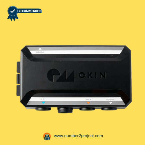 OKIN JLDP.05.058.000 Junction Box Recliner Control Box – OEM Replacement Unit OKIN JLDP.05.058.000 junction box recliner control box showing lift, back, and handset ports, OEM replacement part – sold by Number2project Sofa and Recliner Repair Experts