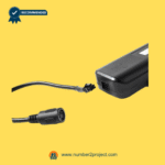 Close-up view of OKIN JLDP.05.069.000 A control box for recliner chair showing power input port and motor connector plugs, OEM replacement – sold by Number2project Sofa and Recliner Repair Experts