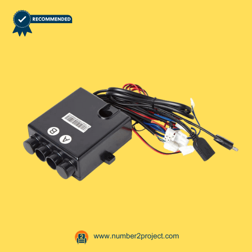 eMoMo E204B-L Control Box Junction Box for Electric Recliner & Lift Chair Repair eMoMo E204B-L control box junction box for electric recliner and lift chair repair, replacement recliner control box with multi-port round connectors, wiring harness, and power cord used in powered recliners, lift chairs, and electric furniture systems, compatible eMoMo control box sold by Number2project Sofa and Recliner Repair Experts
