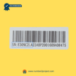 eMoMo E309C2LA control box junction box serial number and barcode identification label used for electric recliner and lift chair repair, replacement recliner control box part number verification for powered recliners and lift chairs, authentic eMoMo junction box identification sold by Number2project Sofa and Recliner Repair Experts