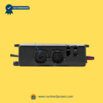 eMoMo HX052E2HL-2 control box junction box front port configuration showing motor and hand control connections for electric recliner and lift chair repair, replacement recliner control box with round-pin connector layout used in powered recliners, lift chairs, and electric furniture systems, sold by Number2project Sofa and Recliner Repair Experts