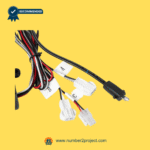 eMoMo HX052E2HL-2 control box junction box wiring harness with labeled A B C connectors and power plug for electric recliner and lift chair repair, replacement recliner control box cable assembly used for motor and hand control connections in powered recliners and lift chairs, sold by Number2project Sofa and Recliner Repair Experts