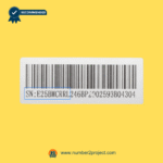eMoMo HX25BMCRRL-2 control box junction box serial number and barcode identification label used for electric recliner and lift chair repair, replacement recliner control box part number verification label for powered recliners and lift chairs, authentic eMoMo junction box identification sold by Number2project Sofa and Recliner Repair Experts