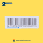 eMoMo HX43BCRR control box junction box serial number and barcode identification label used for electric recliner and lift chair repair, replacement recliner control box part number verification label for powered recliners and lift chairs, authentic eMoMo junction box identification sold by Number2project Sofa and Recliner Repair Experts