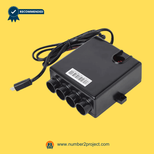 eMoMo HX43BCRRL-2 Control Box Junction Box for Electric Recliner & Lift Chair Repair eMoMo HX43BCRRL-2 control box junction box for electric recliner and lift chair repair, multi-port recliner control box with power cable and round-pin motor and hand control connections, replacement eMoMo junction box used in powered recliners, lift chairs, electric sofas, and sectional furniture, sold by Number2project Sofa and Recliner Repair Experts